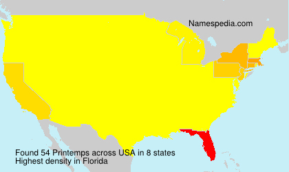 Surname Printemps in USA