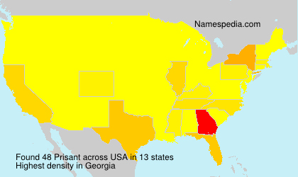 Surname Prisant in USA Surname Prisant in USA