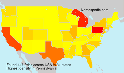 Surname Prisk in USA Surname Prisk in USA