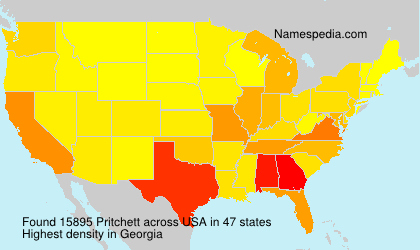 Surname Pritchett in USA Surname Pritchett in USA