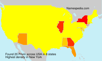 Surname Privin in USA Surname Privin in USA