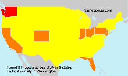 Surname Probala in USA Surname Probala in USA
