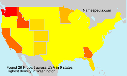 Surname Probart in USA Surname Probart in USA
