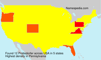 Surname Probsdorfer in USA Surname Probsdorfer in USA