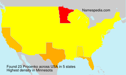Surname Procenko in USA Surname Procenko in USA