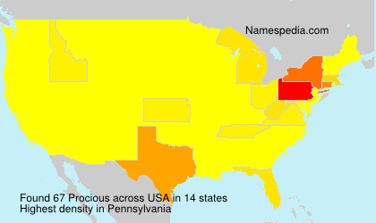 Surname Procious in USA Surname Procious in USA