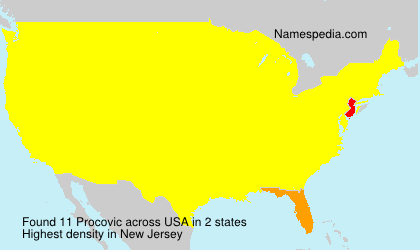 Surname Procovic in USA Surname Procovic in USA