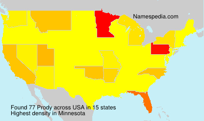 Surname Prody in USA Surname Prody in USA