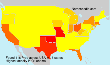 Surname Proe in USA Surname Proe in USA