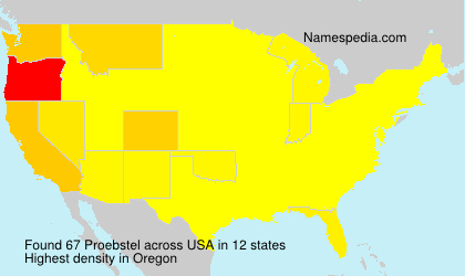 Surname Proebstel in USA Surname Proebstel in USA