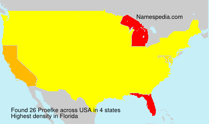 Surname Proefke in USA Surname Proefke in USA