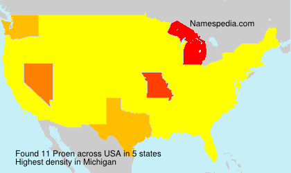 Surname Proen in USA Surname Proen in USA