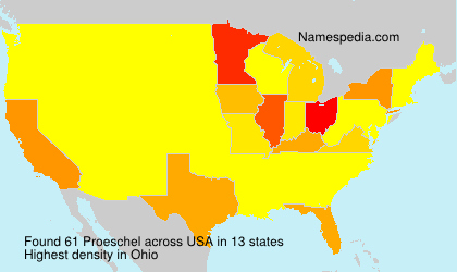 Surname Proeschel in USA Surname Proeschel in USA
