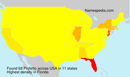 Surname Profetto in USA Surname Profetto in USA