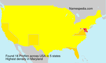 Surname Proffen in USA Surname Proffen in USA