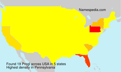 Surname Progl in USA Surname Progl in USA