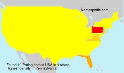 Surname Prolog in USA Surname Prolog in USA