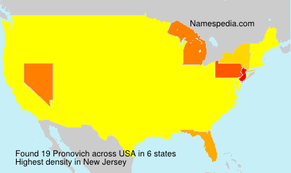Surname Pronovich in USA Surname Pronovich in USA
