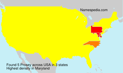 Surname Prosey in USA Surname Prosey in USA