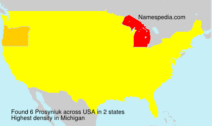 Surname Prosyniuk in USA Surname Prosyniuk in USA