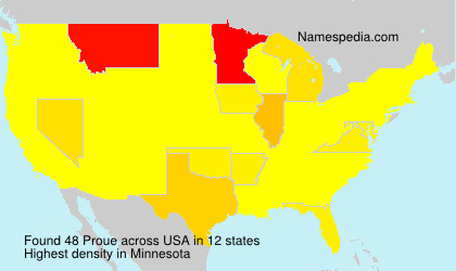Surname Proue in USA Surname Proue in USA
