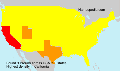 Surname Prounh in USA Surname Prounh in USA