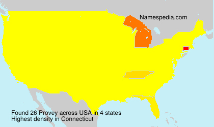 Surname Provey in USA Surname Provey in USA