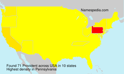 Surname Provident in USA Surname Provident in USA