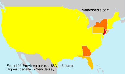 Surname Provitera in USA Surname Provitera in USA