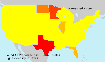Surname Proznik in USA Surname Proznik in USA