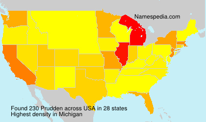 Surname Prudden in USA Surname Prudden in USA