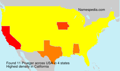 Surname Prueger in USA Surname Prueger in USA