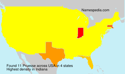 Surname Pruesse in USA Surname Pruesse in USA