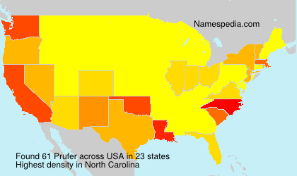 Surname Prufer in USA Surname Prufer in USA