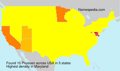 Surname Pruissen in USA Surname Pruissen in USA