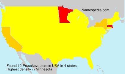 Surname Prusakova in USA Surname Prusakova in USA