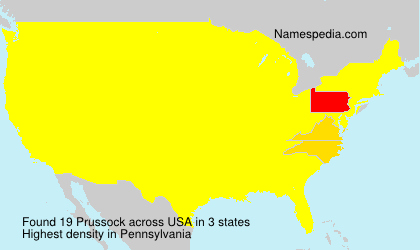 Surname Prussock in USA Surname Prussock in USA
