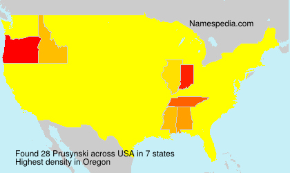 Surname Prusynski in USA Surname Prusynski in USA
