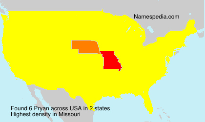 Surname Pryan in USA Surname Pryan in USA