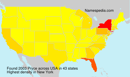 Surname Pryce in USA Surname Pryce in USA