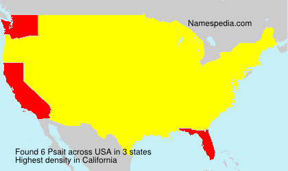 Surname Psait in USA Surname Psait in USA