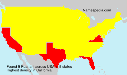 Surname Puanani in USA