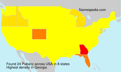 Surname Pubanz in USA