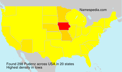 Surname Pudenz in USA Surname Pudenz in USA
