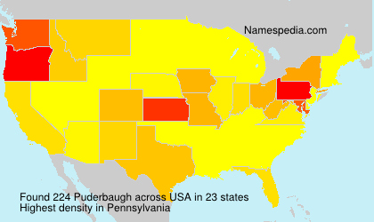 Surname Puderbaugh in USA Surname Puderbaugh in USA