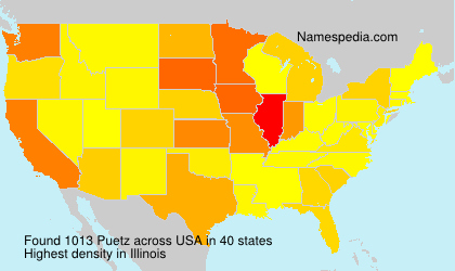 Surname Puetz in USA