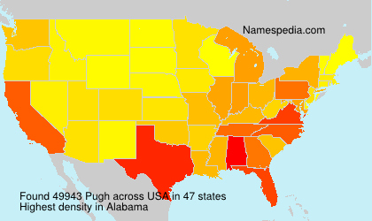 Surname Pugh in USA Surname Pugh in USA