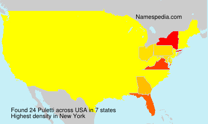 Surname Puletti in USA Surname Puletti in USA