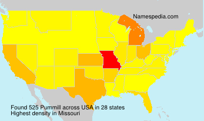 Surname Pummill in USA Surname Pummill in USA