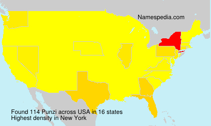 Surname Punzi in USA Surname Punzi in USA